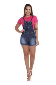 jardineira jeans sawary plus size feminina