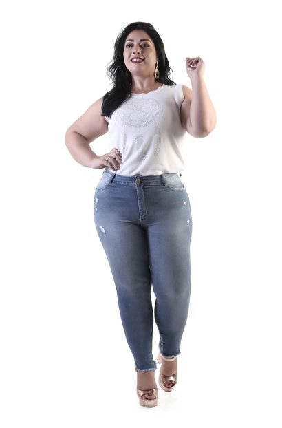 calça jeans plus size sawary