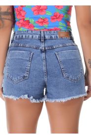 shorts jeans com suspensório feminino