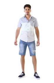 bermuda jeans masculina sawary